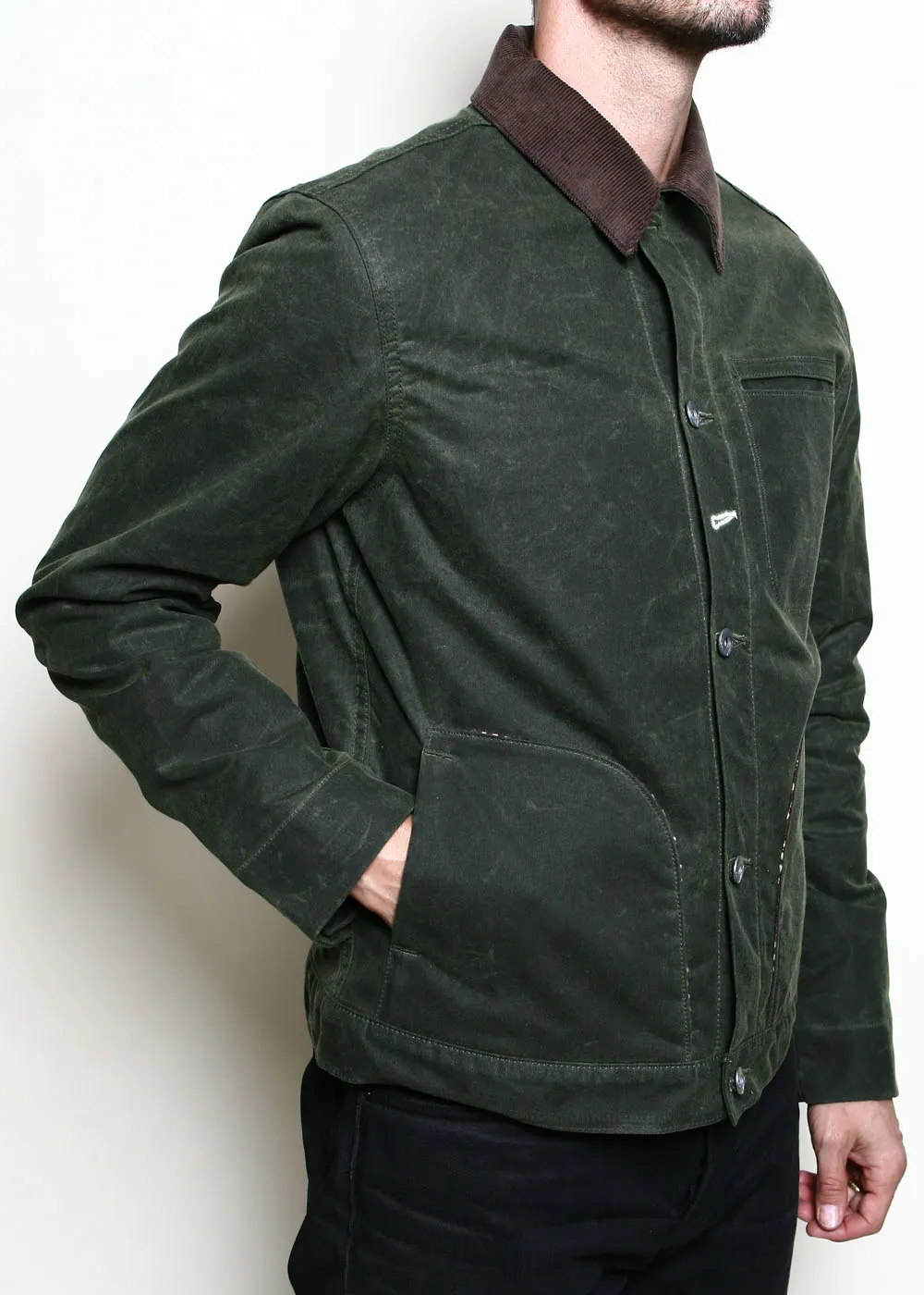 Supply Jacket // Lined Olive Ridgeline Wool Dot sold by Rogue Territory product image thumbnail 3