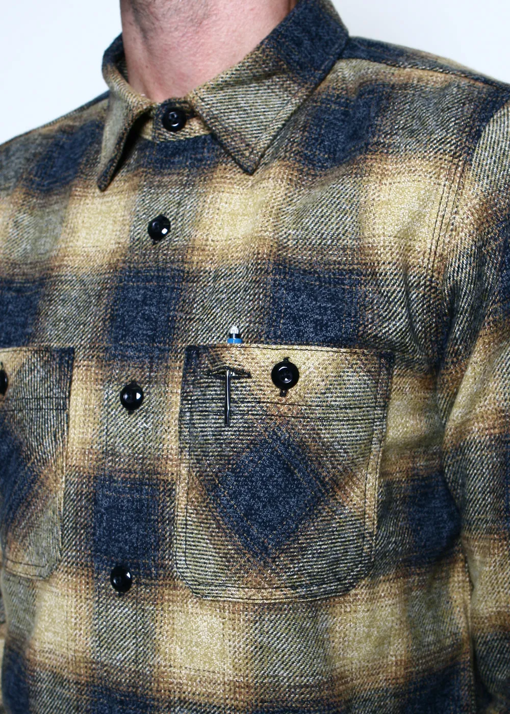 BM Shirt // Gold Ombre Plaid sold by Rogue Territory product image thumbnail 2