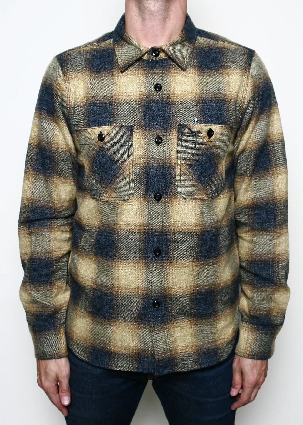 BM Shirt // Gold Ombre Plaid sold by Rogue Territory