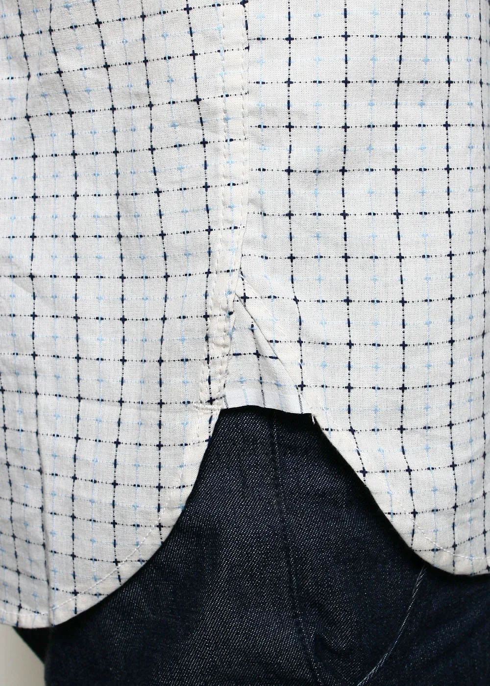 Oxford Shirt // Natural Sashiko Grid sold by Rogue Territory product image thumbnail 4