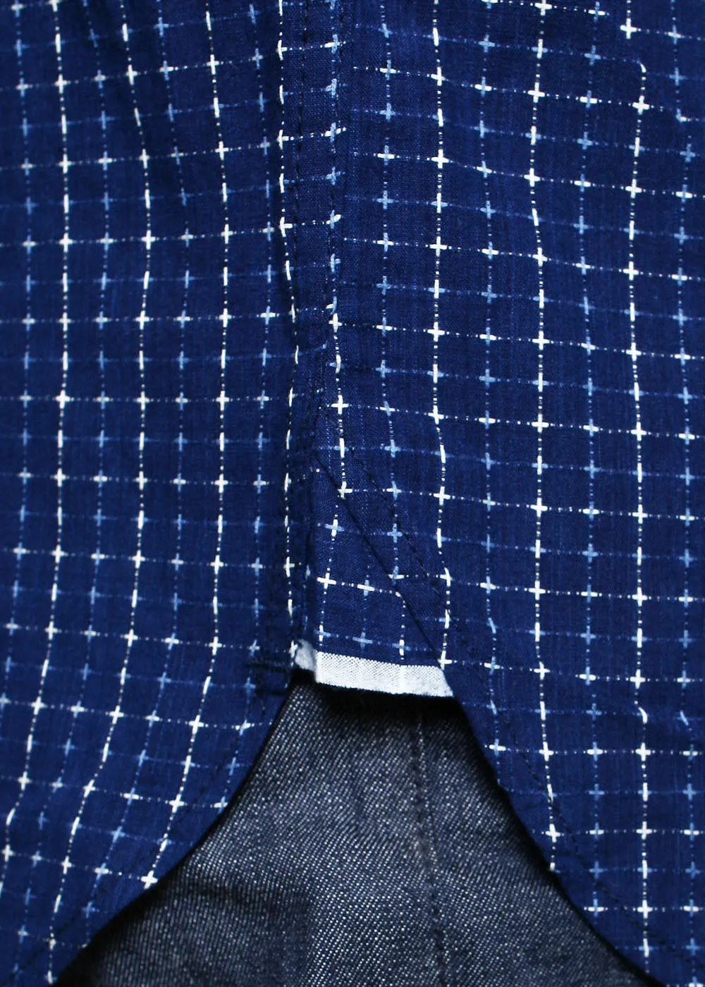 Oxford Shirt // Indigo Sashiko Grid sold by Rogue Territory product image thumbnail 4