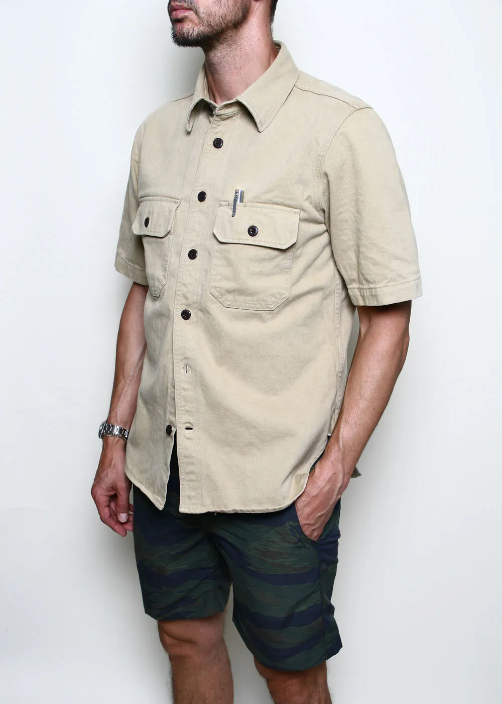 Field Shirt // Rinsed Khaki Selvedge sold by Rogue Territory product image thumbnail 2