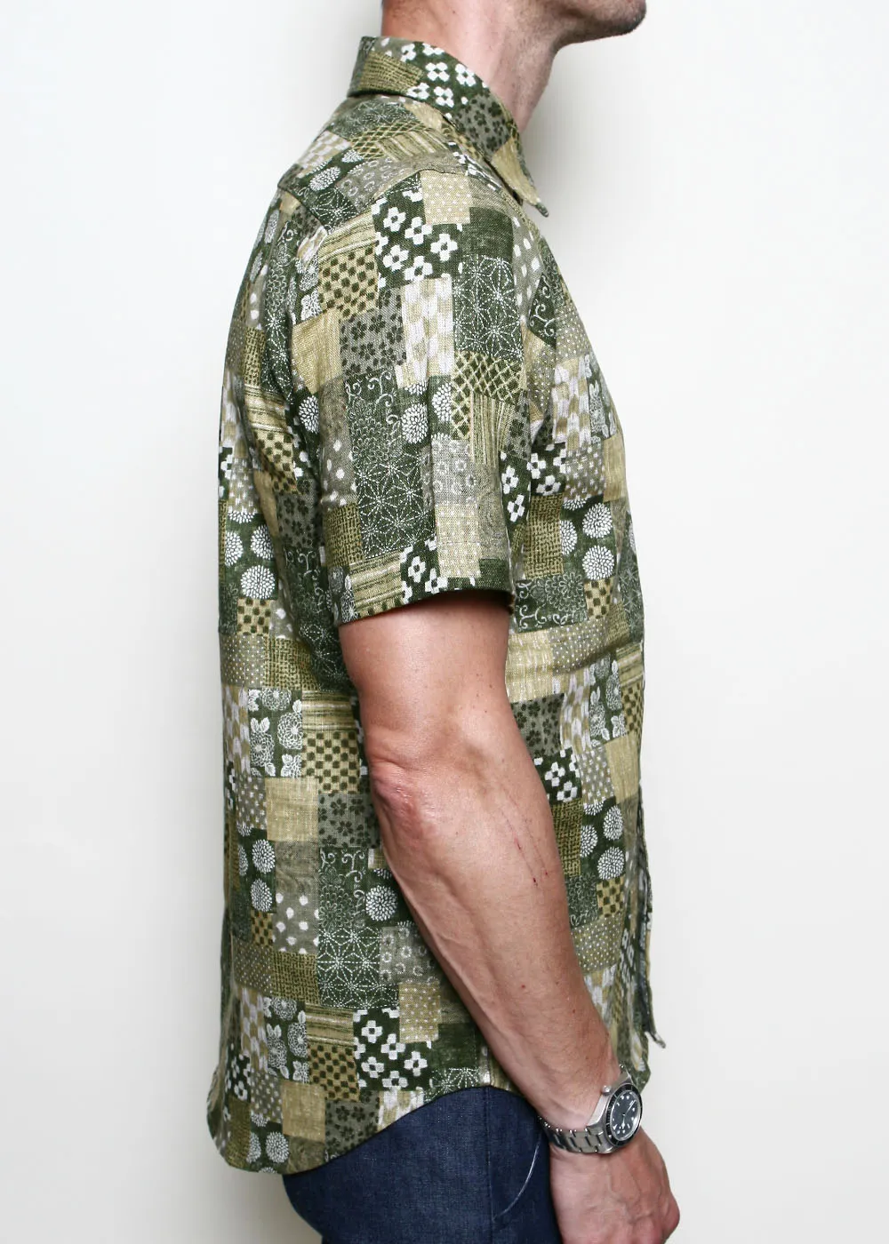 Oxford Shirt // Patchwork Green sold by Rogue Territory product image thumbnail 3