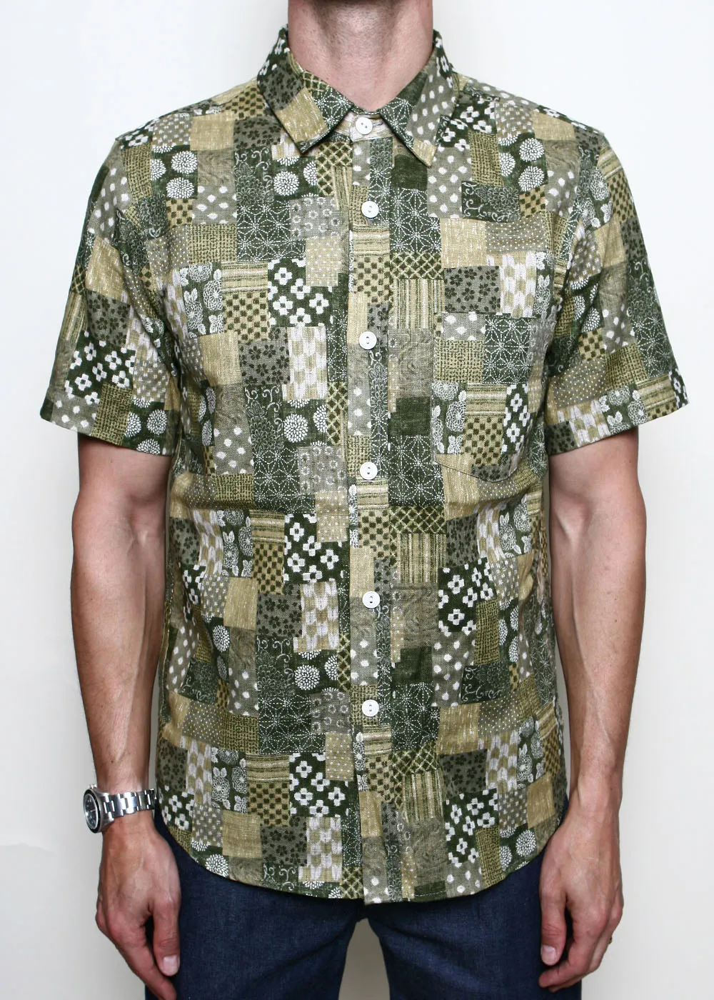 Oxford Shirt // Patchwork Green sold by Rogue Territory