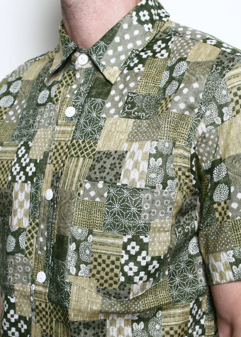Oxford Shirt // Patchwork Green sold by Rogue Territory product image thumbnail 2