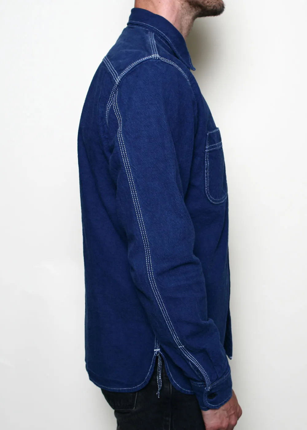 Work Shirt // Overdyed Blue sold by Rogue Territory product image thumbnail 3