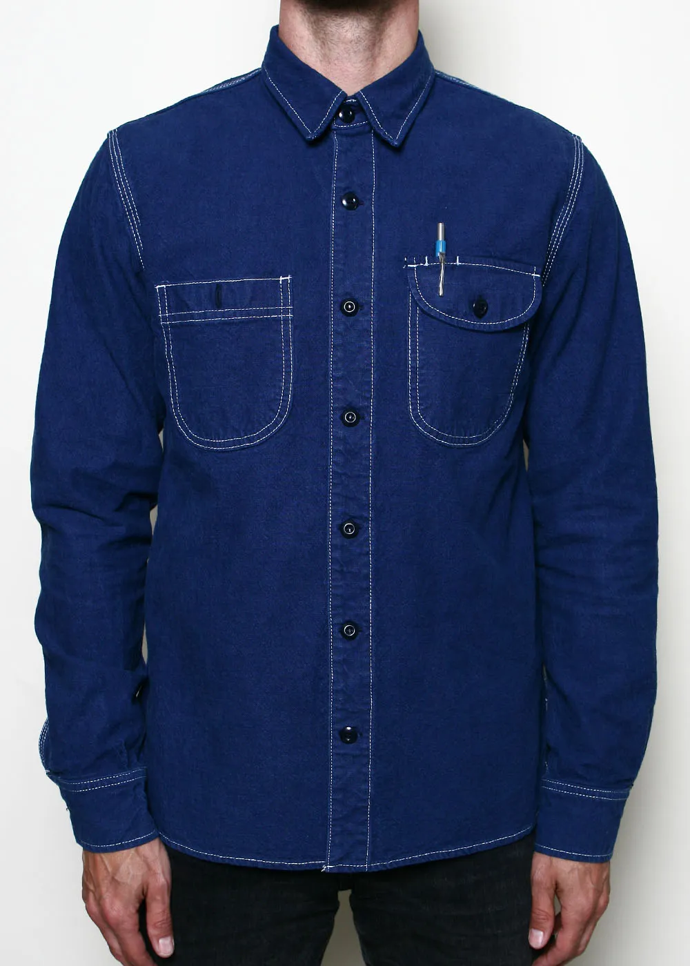 Work Shirt // Overdyed Blue sold by Rogue Territory