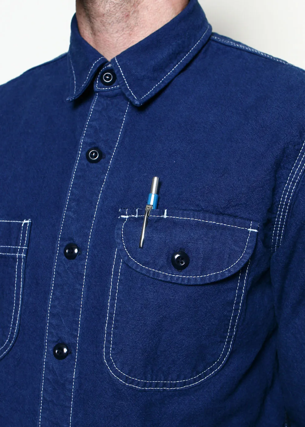 Work Shirt // Overdyed Blue sold by Rogue Territory product image thumbnail 2