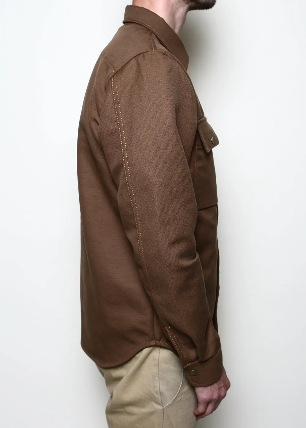 Oxford Overshirt // Brushed Brown sold by Rogue Territory product image thumbnail 3