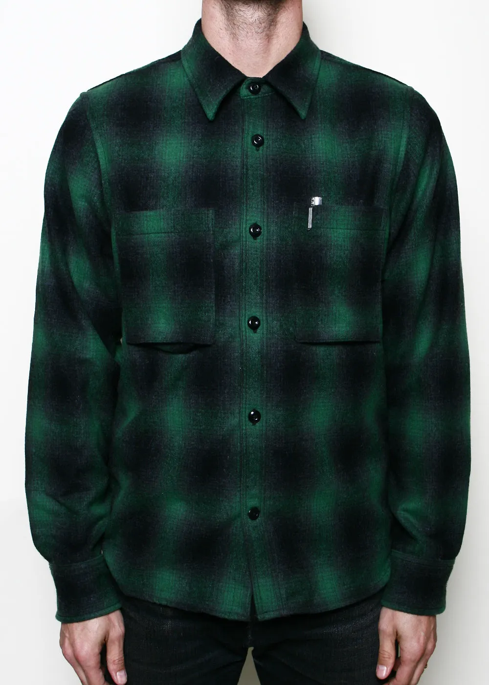 Utility Shirt // Green Wool Plaid sold by Rogue Territory