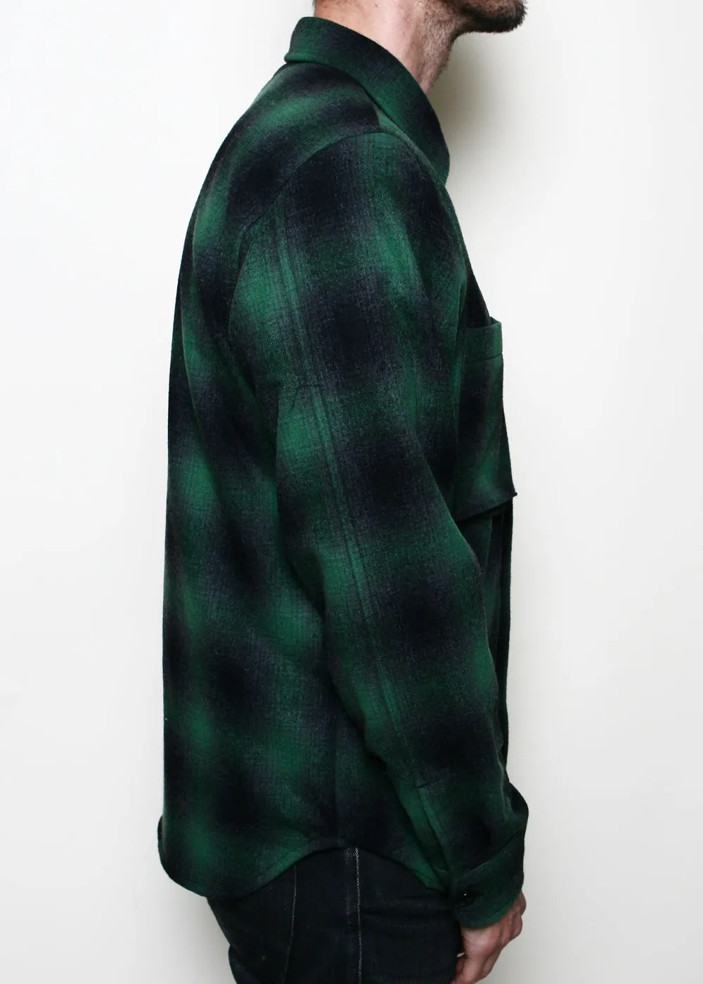Utility Shirt // Green Wool Plaid sold by Rogue Territory product image thumbnail 3