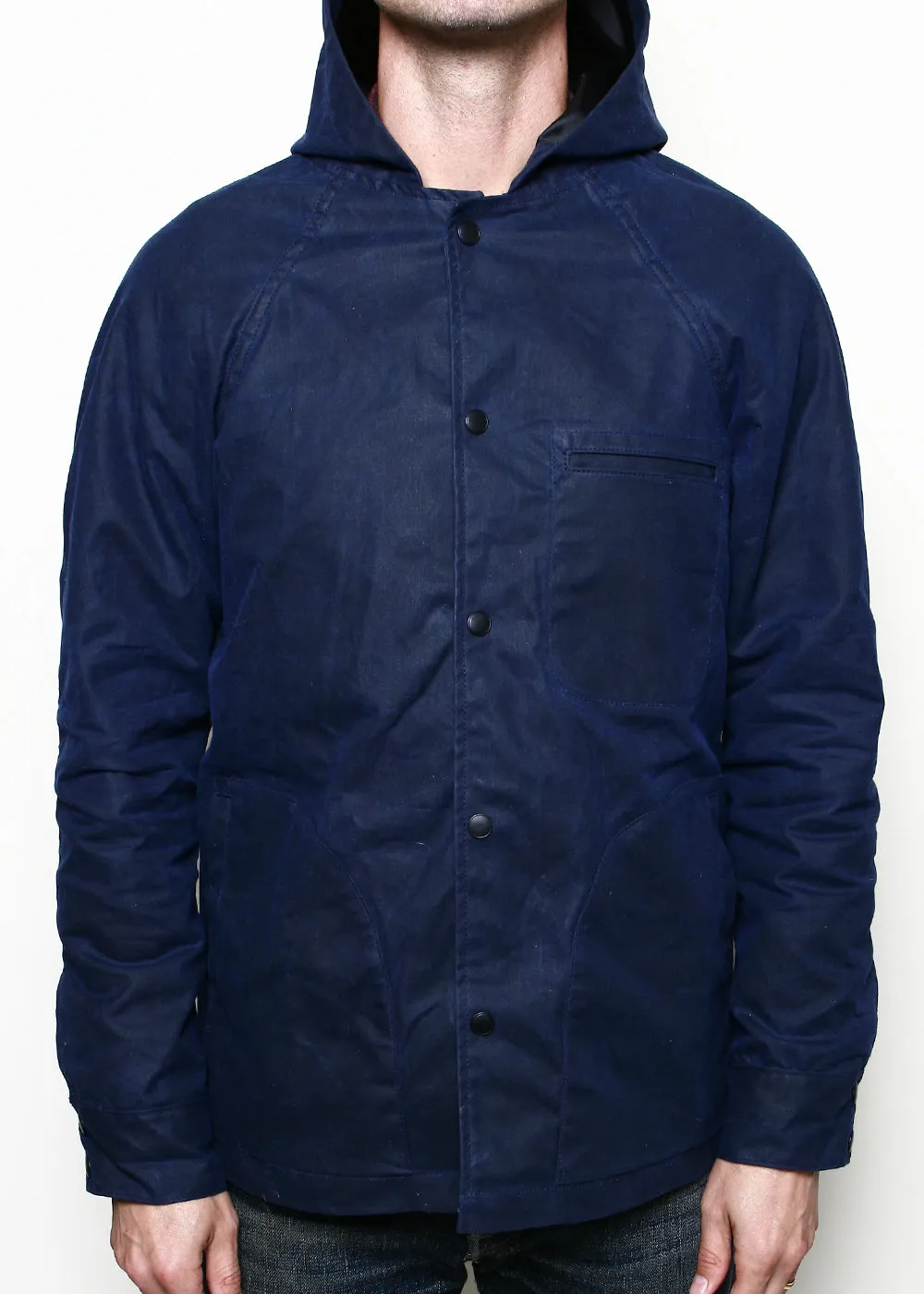Hooded Ridgeline Jacket // Waxed Navy sold by Rogue Territory
