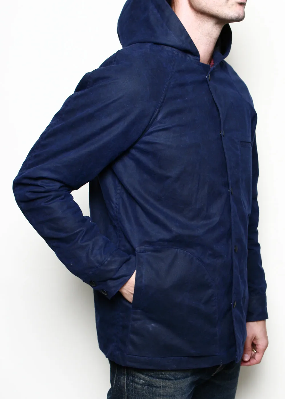 Hooded Ridgeline Jacket // Waxed Navy sold by Rogue Territory product image thumbnail 2