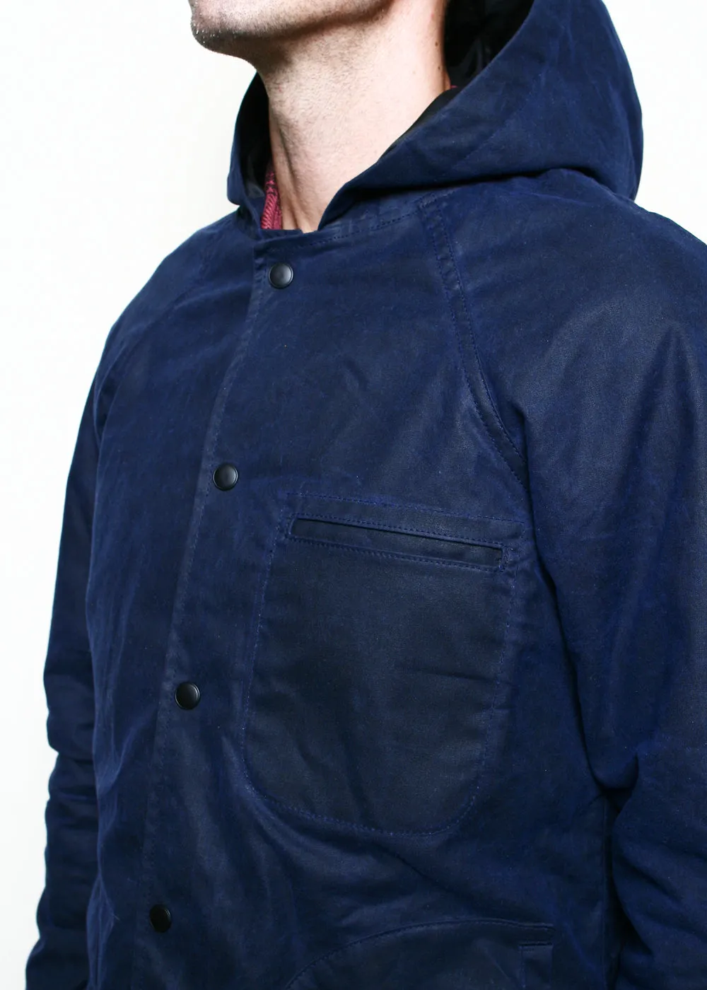 Hooded Ridgeline Jacket // Waxed Navy sold by Rogue Territory product image thumbnail 3