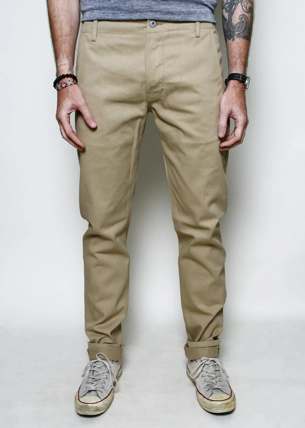 Infantry Pant // Khaki Selvedge sold by Rogue Territory