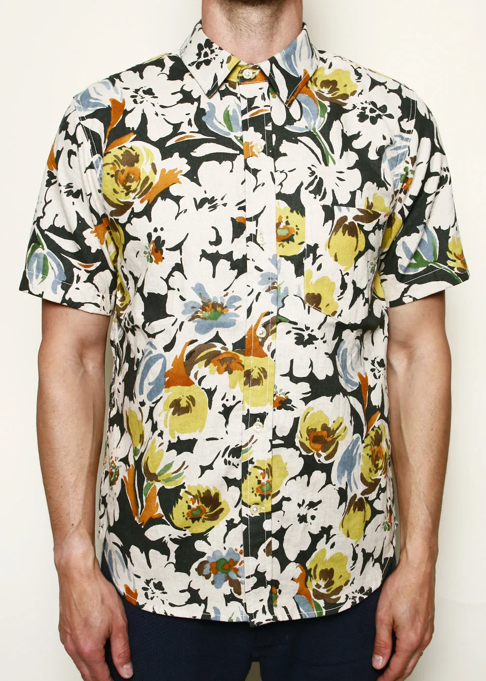 Oxford Shirt // Grey Floral sold by Rogue Territory
