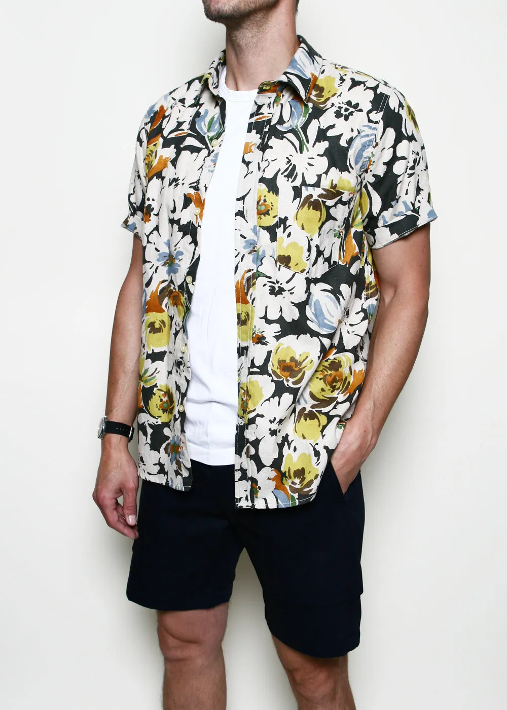 Oxford Shirt // Grey Floral sold by Rogue Territory product image thumbnail 5