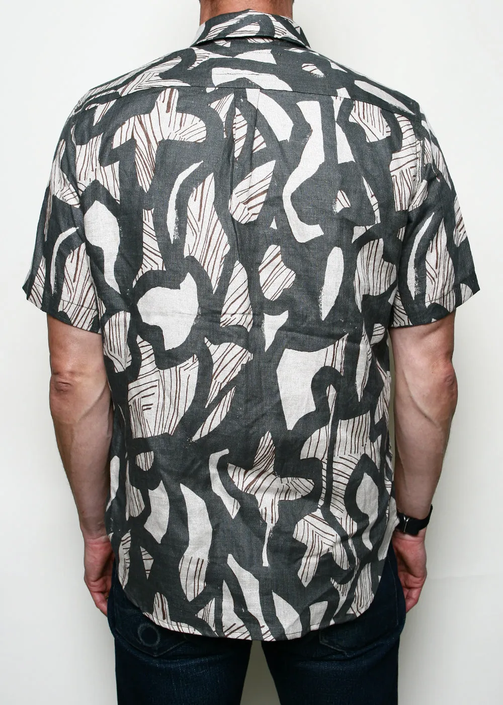 Oxford Shirt // Grey Shapes sold by Rogue Territory product image thumbnail 4