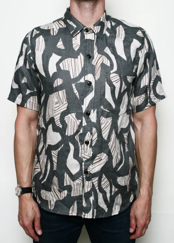 Oxford Shirt // Grey Shapes sold by Rogue Territory