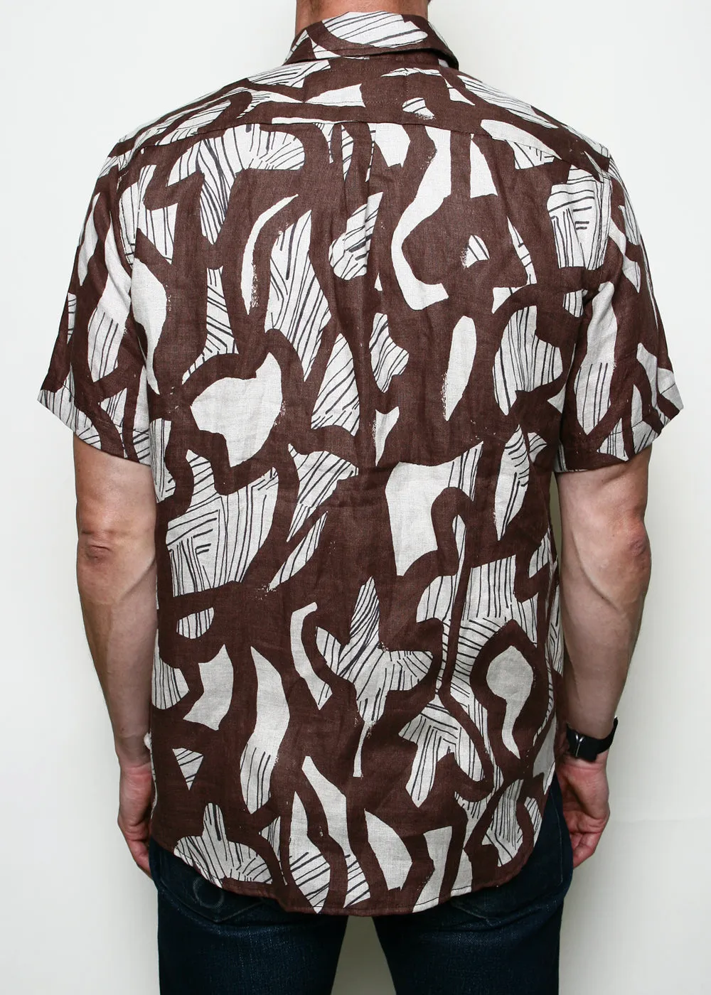 Oxford Shirt // Brown Shapes sold by Rogue Territory product image thumbnail 4