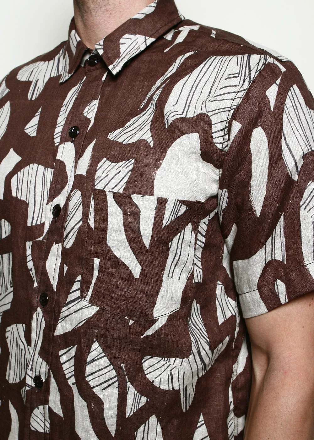 Oxford Shirt // Brown Shapes sold by Rogue Territory product image thumbnail 2