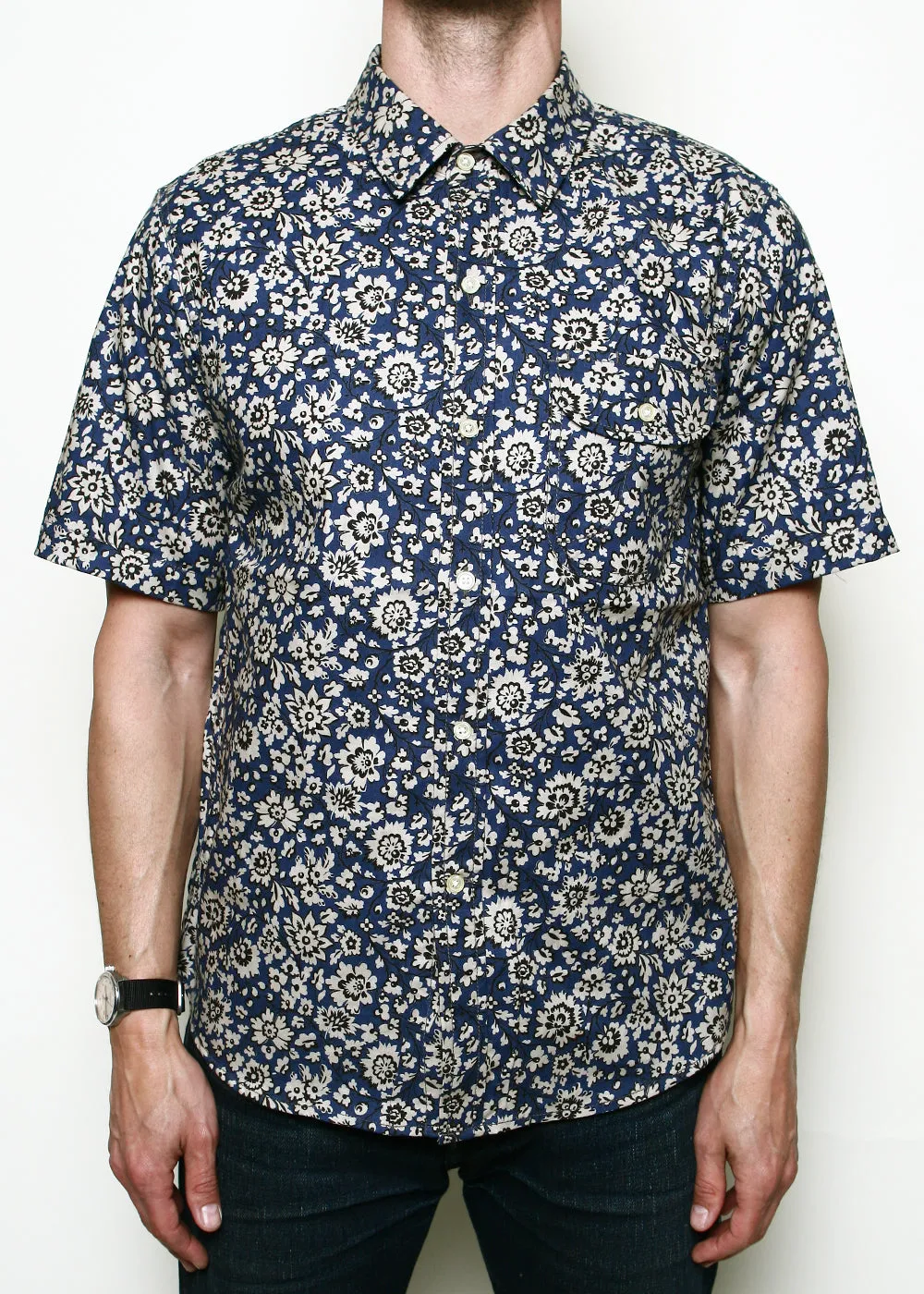 Maker Shirt // Navy Floral sold by Rogue Territory