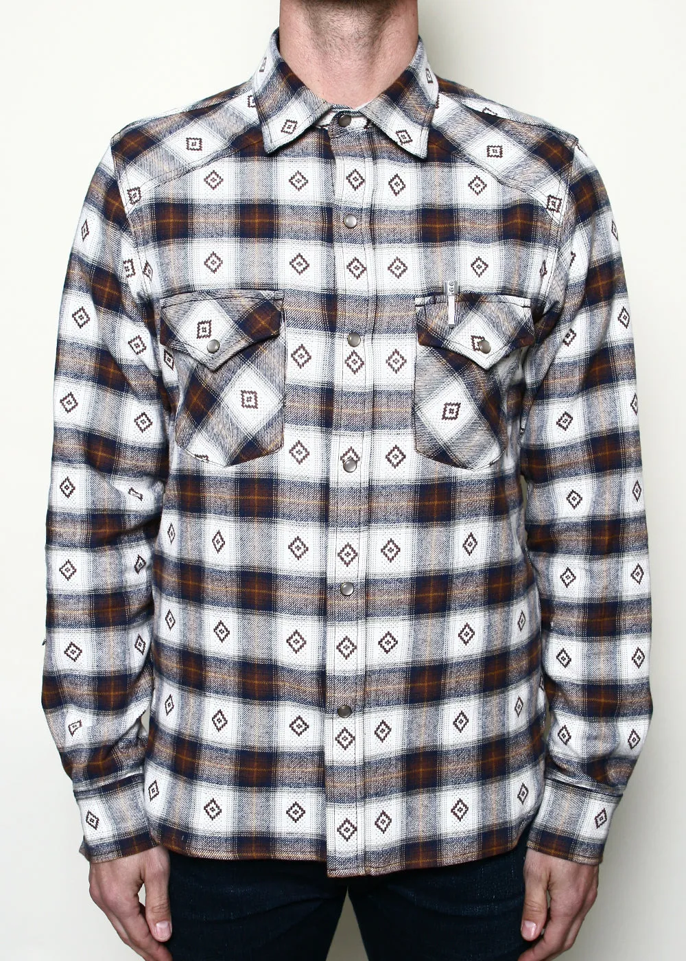 Western Shirt // Brown Diamond Plaid sold by Rogue Territory