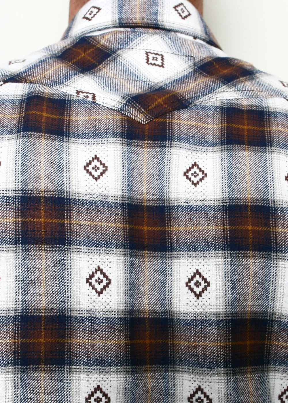 Western Shirt // Brown Diamond Plaid sold by Rogue Territory product image thumbnail 3