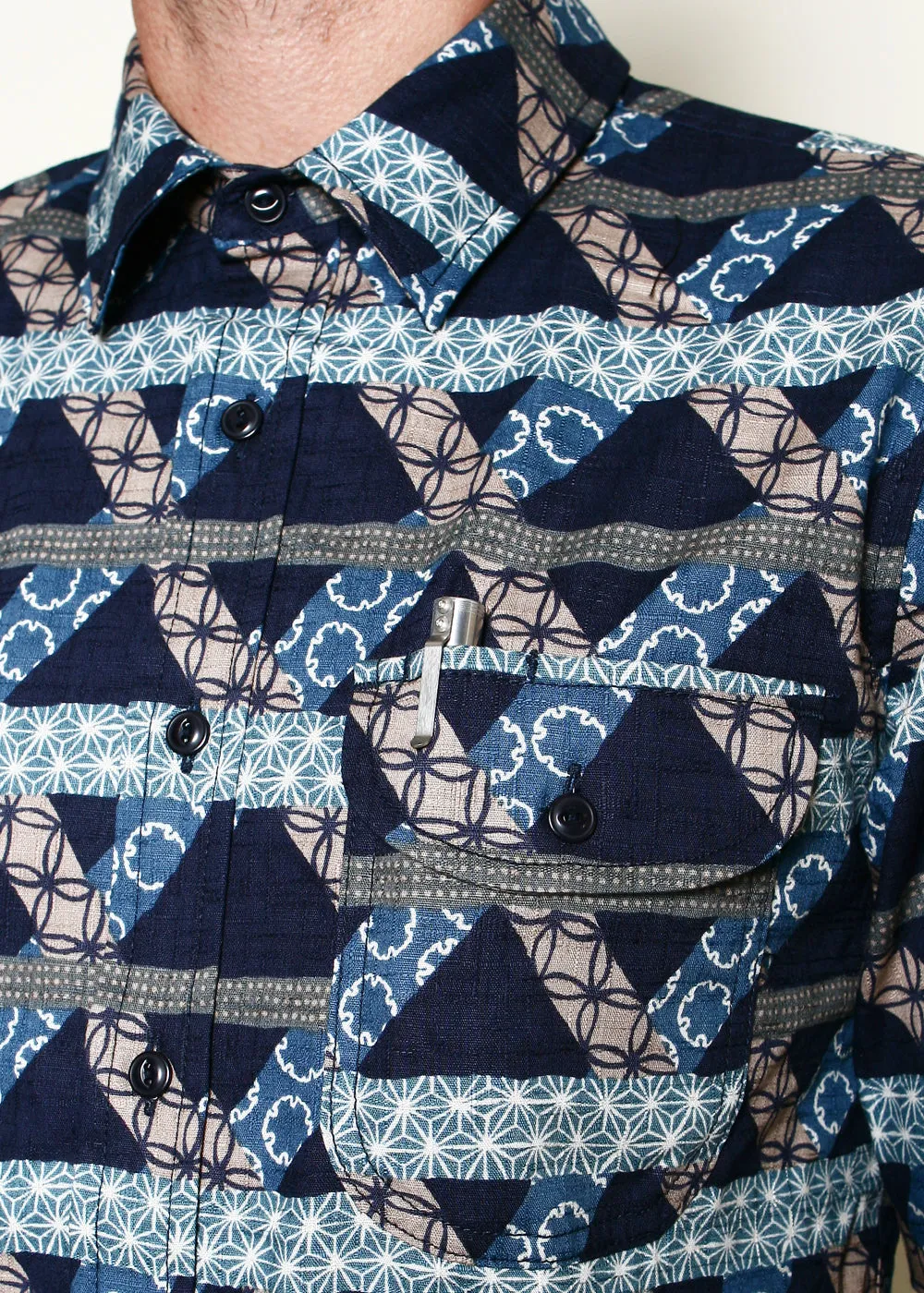 Maker Shirt // Navy Lattice sold by Rogue Territory product image thumbnail 2