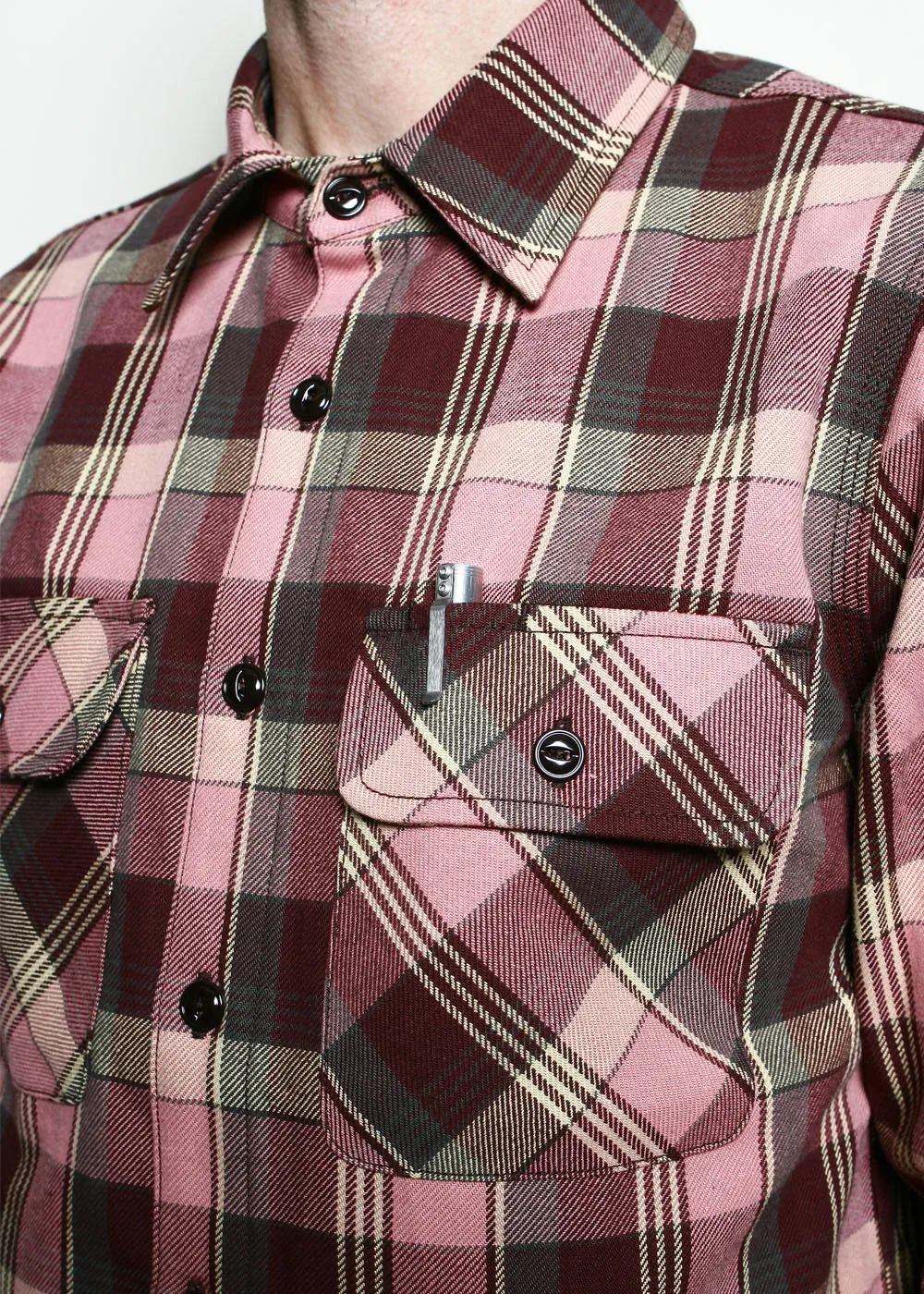 Field Shirt // Dusty Pink Plaid sold by Rogue Territory product image thumbnail 2