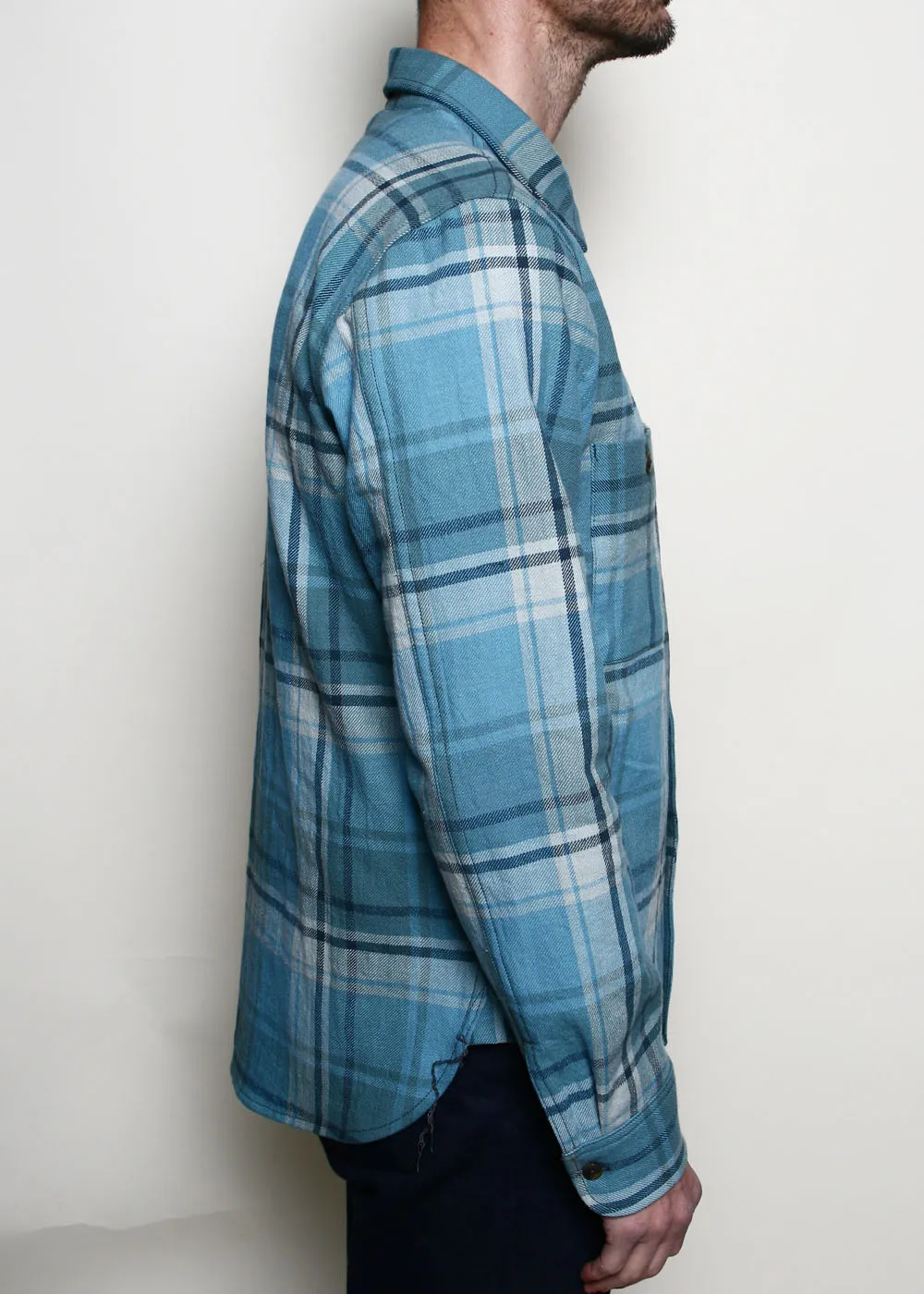 Field Shirt // Icy Blue Plaid sold by Rogue Territory product image thumbnail 3