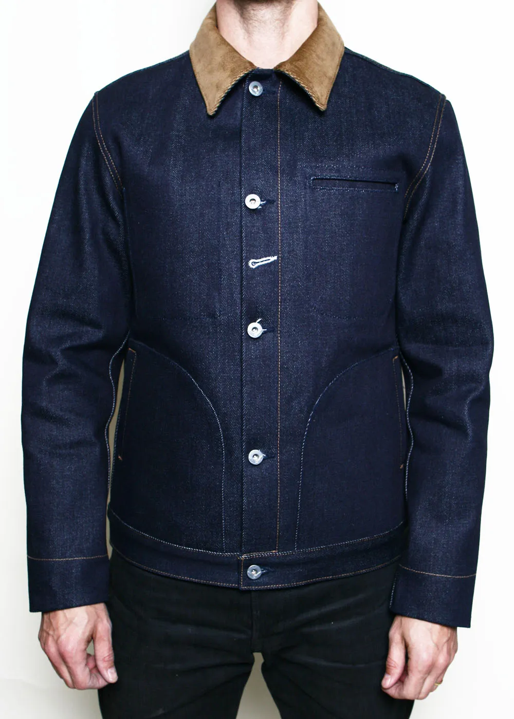 Cord Collar Supply Jacket // 22oz Indigo sold by Rogue Territory