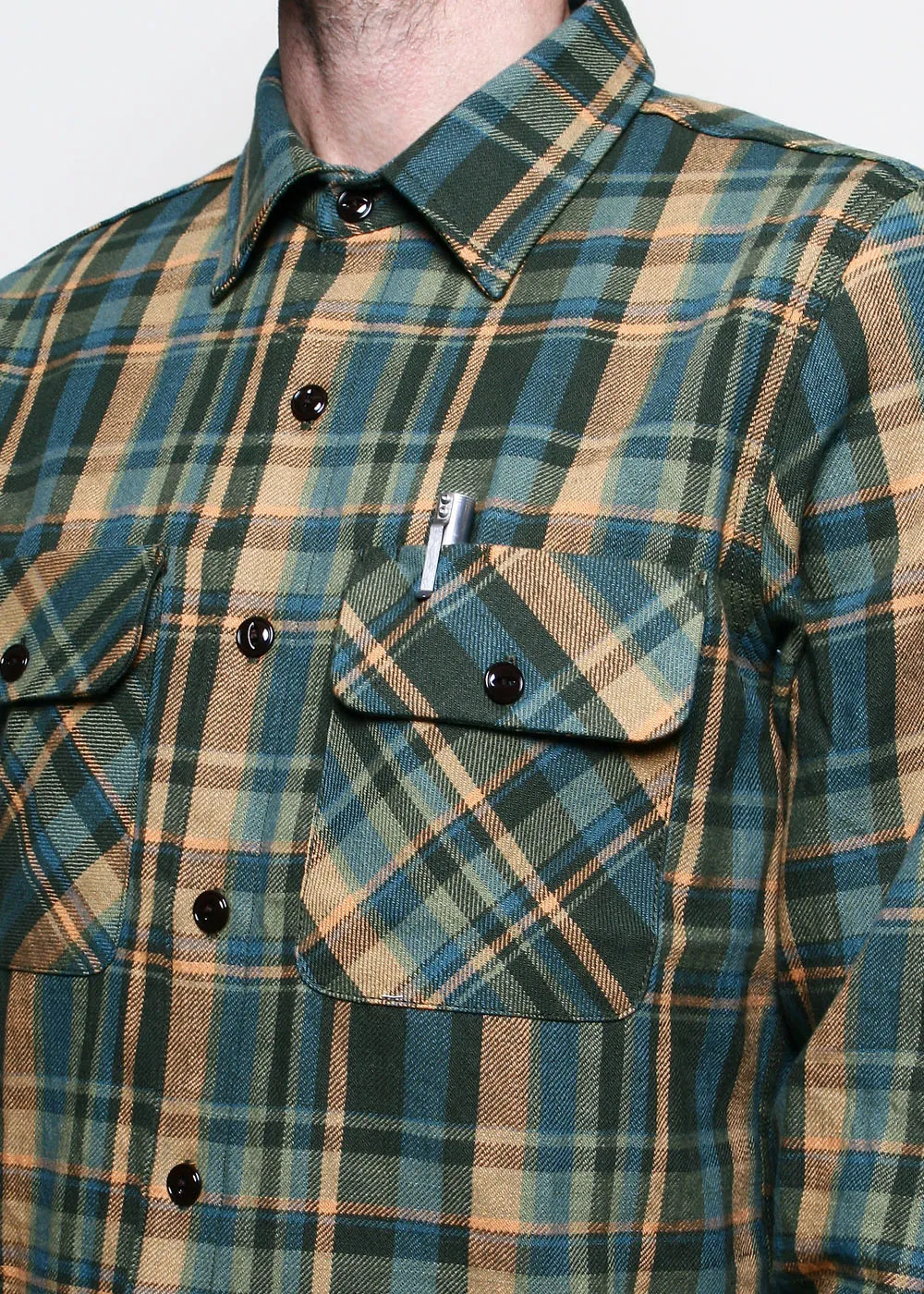 Field Shirt // Forest Slub Plaid sold by Rogue Territory product image thumbnail 2