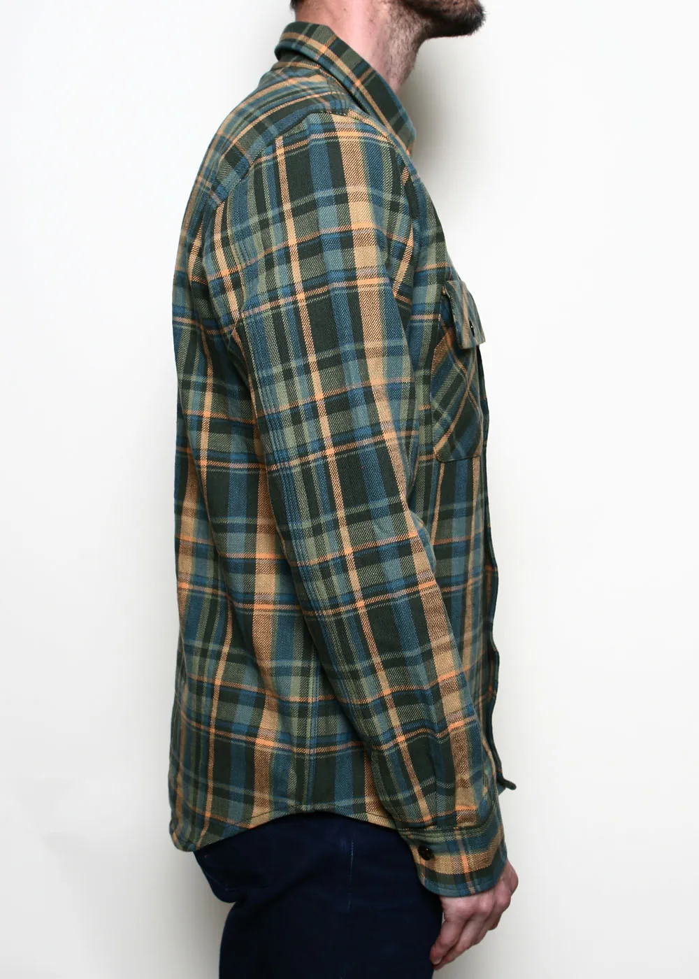 Field Shirt // Forest Slub Plaid sold by Rogue Territory product image thumbnail 3