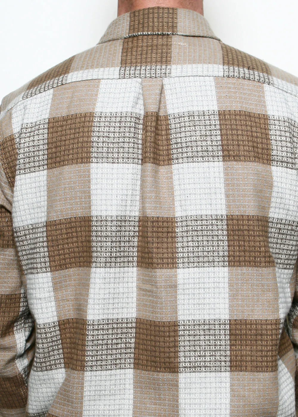 Oxford Shirt // Tan Waffle Plaid sold by Rogue Territory product image thumbnail 4