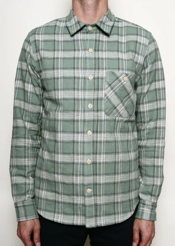 Oxford Shirt // Sage Herringbone Plaid sold by Rogue Territory