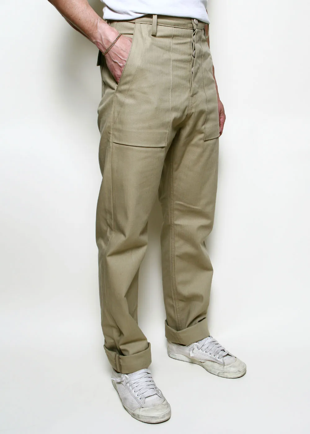 Fatigue Pants // Khaki Herringbone sold by Rogue Territory product image thumbnail 2