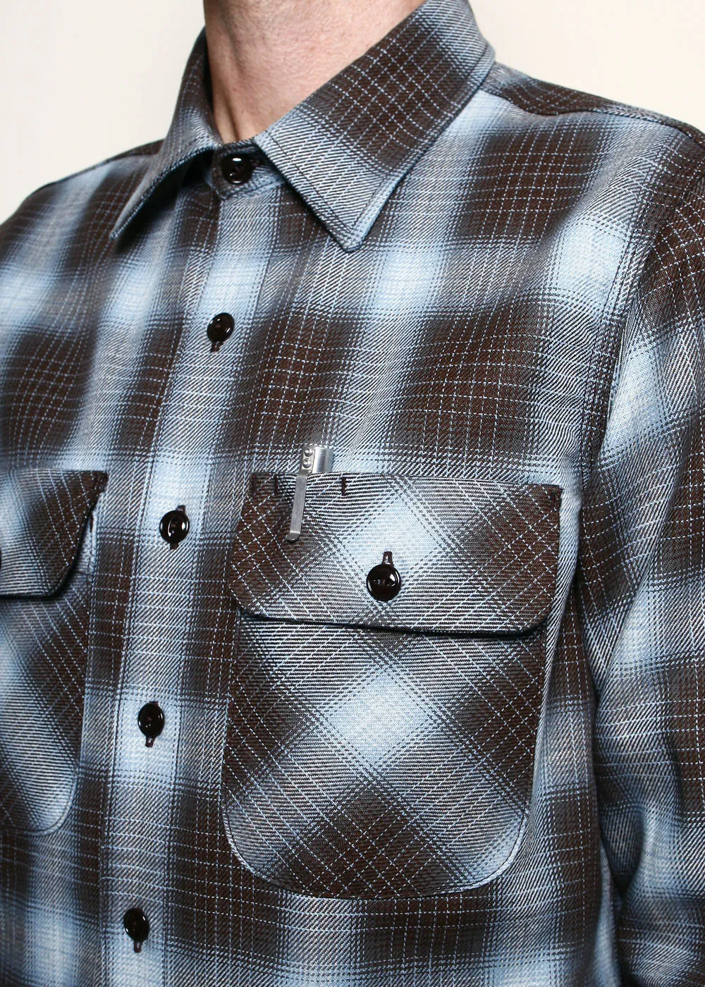 Field Shirt // Brown Shadow Plaid sold by Rogue Territory product image thumbnail 3