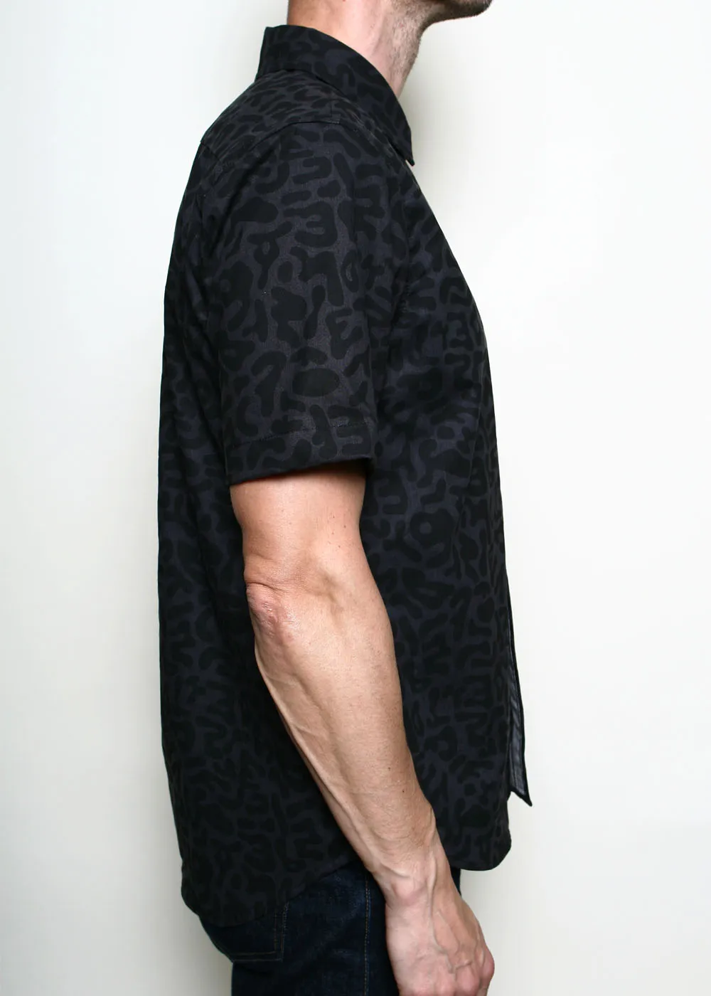 Oxford Shirt // Alphabet Camo Grey sold by Rogue Territory product image thumbnail 3