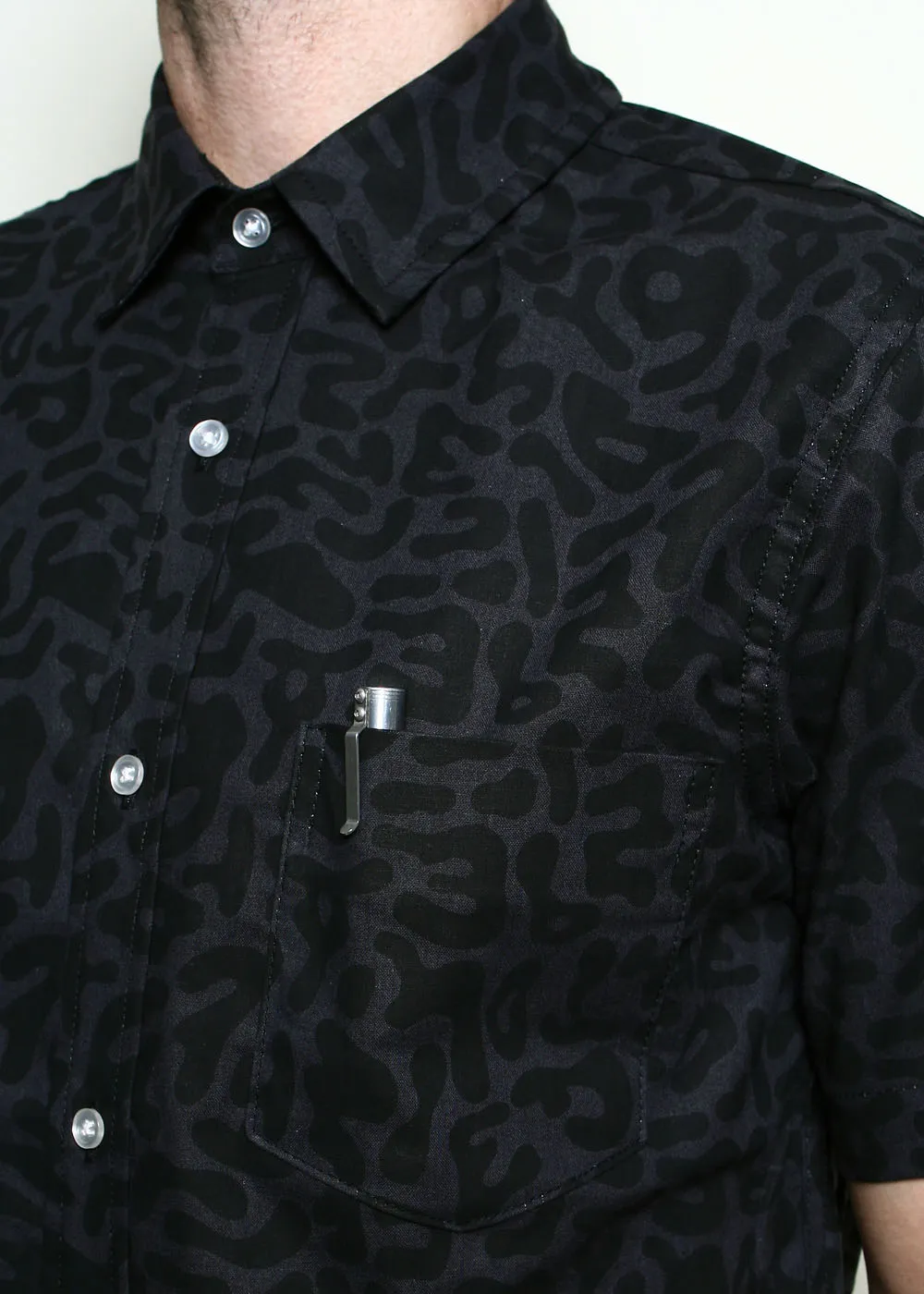 Oxford Shirt // Alphabet Camo Grey sold by Rogue Territory product image thumbnail 2