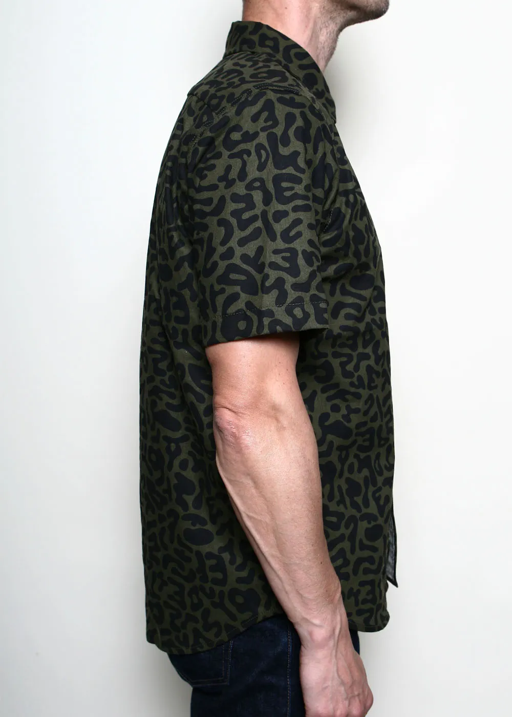 Oxford Shirt // Alphabet Camo Olive sold by Rogue Territory product image thumbnail 3