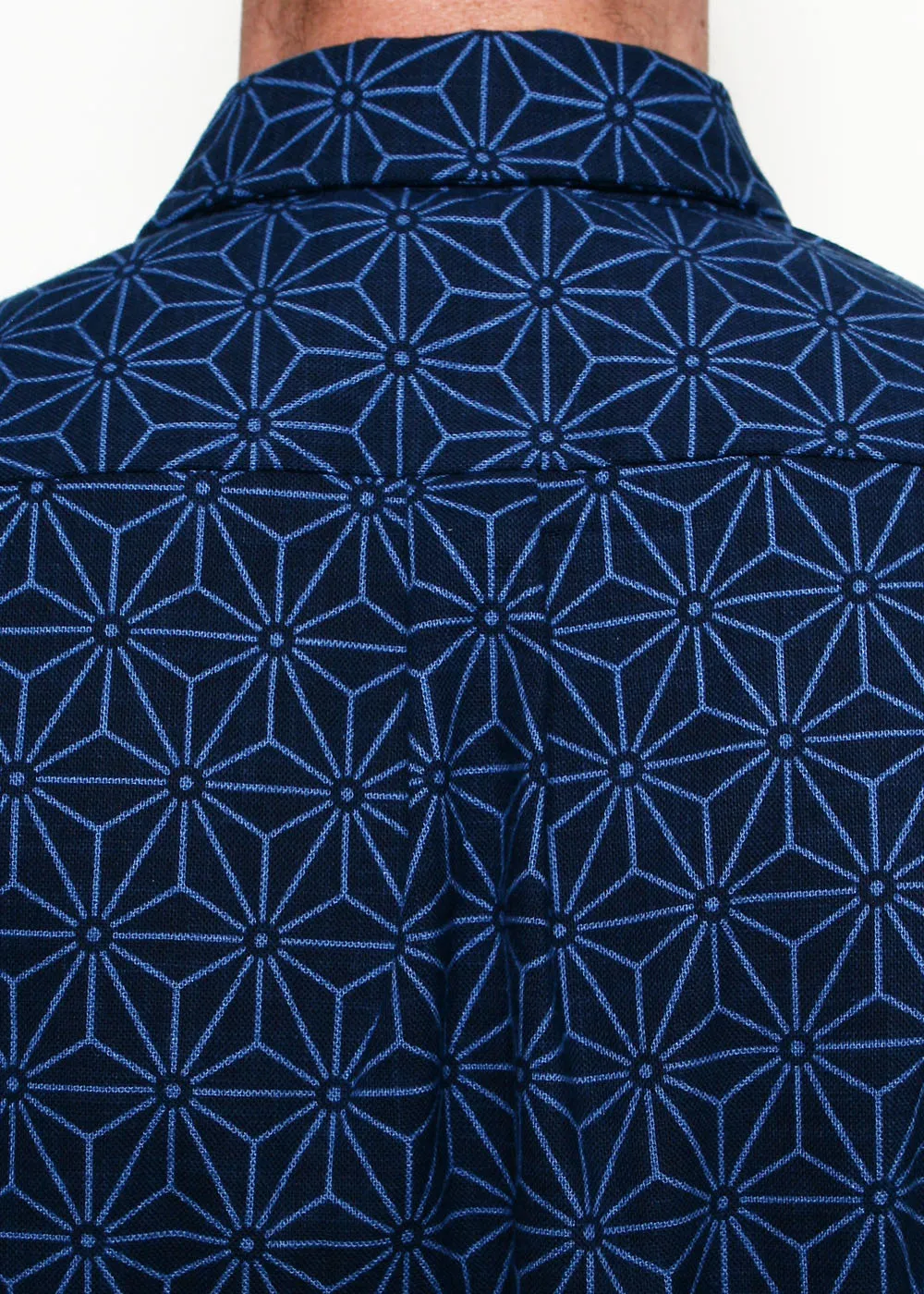 Oxford Shirt // Indigo Asanoha sold by Rogue Territory product image thumbnail 4