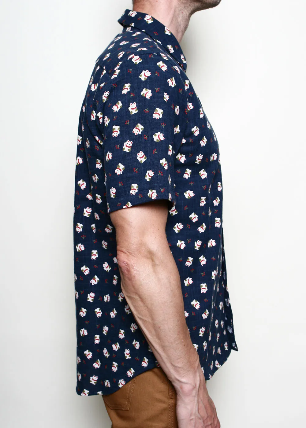 Oxford Shirt // Indigo Lucky Cat sold by Rogue Territory product image thumbnail 3