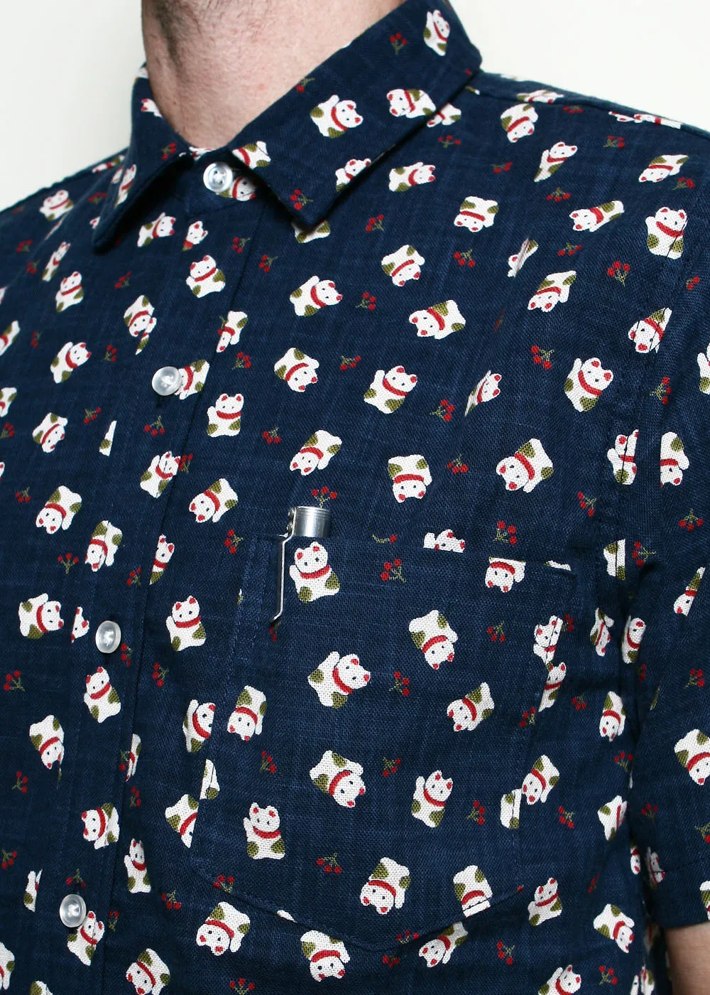 Oxford Shirt // Indigo Lucky Cat sold by Rogue Territory product image thumbnail 2