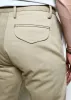 Officer Trousers High // Khaki Selvedge sold by Rogue Territory