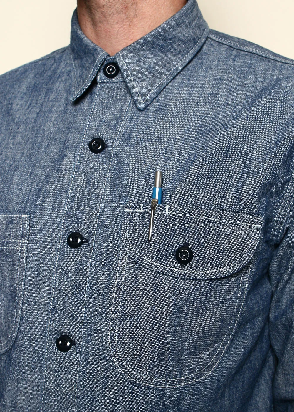 Work Shirt // Rinsed Chambray sold by Rogue Territory product image thumbnail 2