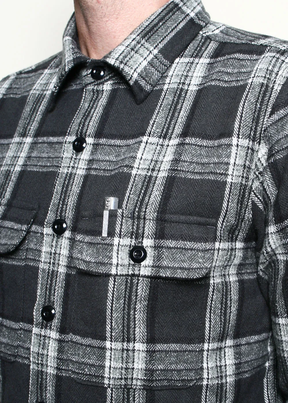 Field Shirt // Grey Plaid Flannel sold by Rogue Territory product image thumbnail 2