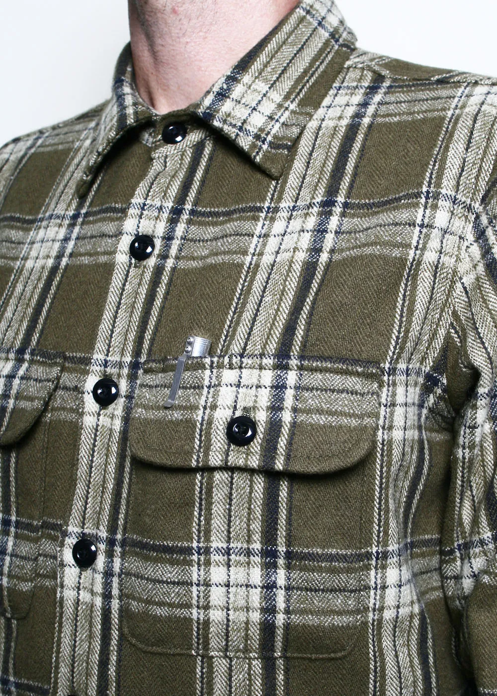 Field Shirt // Olive Plaid Flannel sold by Rogue Territory product image thumbnail 2
