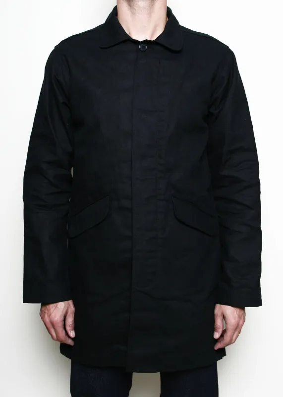 Trench Coat // Black Dry Wax Canvas sold by Rogue Territory