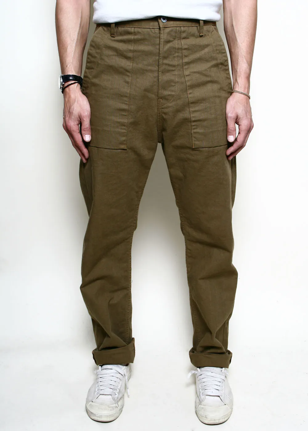 Fatigue Pants // Dyed Canvas Golden Brown sold by Rogue Territory